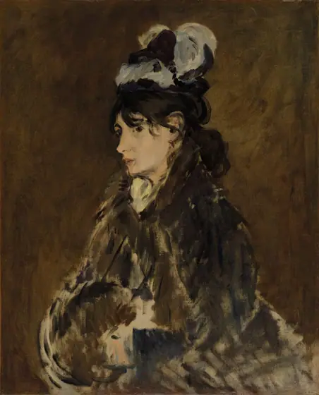 Berthe Morisot with a Muff, Édouard Manet, c. 1871–72, oil on canvas
