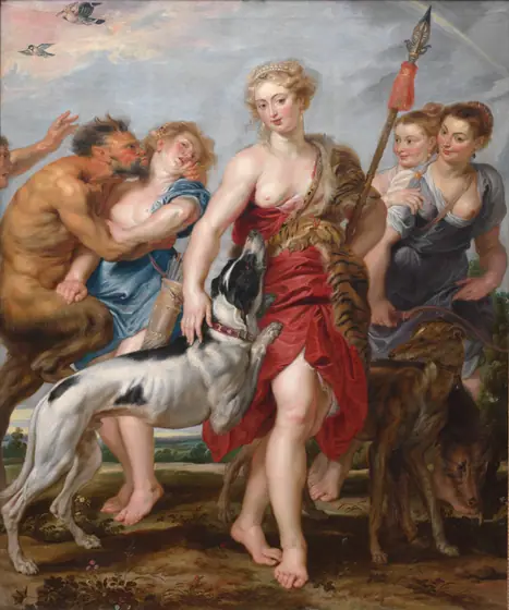 Diana and Her Nymphs Departing for the Hunt, Peter Paul Rubens, c. 1615, oil on canvas