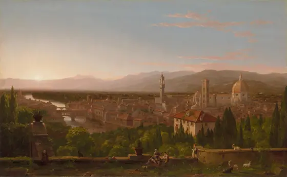 View of Florence, Thomas Cole, 1837, oil on canvas