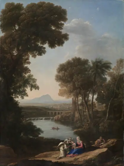 Rest on the Flight into Egypt, Claude Lorrain, early 1640s, oil on canvas