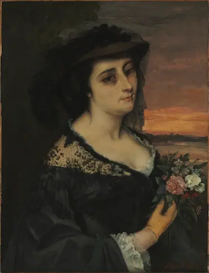Mme L . . . (Laure Borreau), Gustave Courbet, 1863, oil on fabric