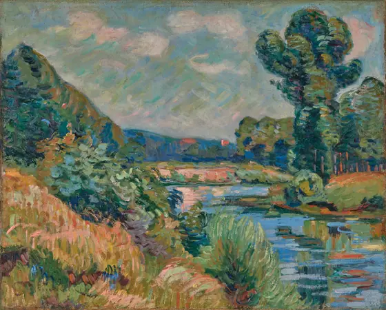 The Banks of the Marne at Charenton, Armand Guillaumin, c. 1895, oil on fabric