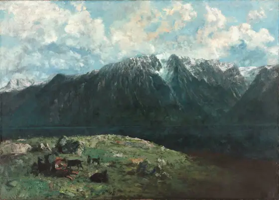 Panoramic View of the Alps, Les Dents du Midi, Gustave Courbet, 1877, oil on fabric
