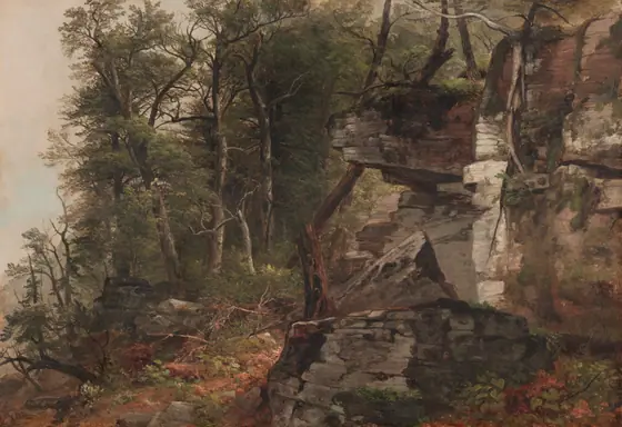 Trees on a Rocky Hillside, Asher Brown Durand, c. 1849, oil on canvas