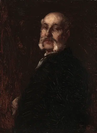 Portrait of Franklin H. Delano, Eastman Johnson, c. 1881, oil on board