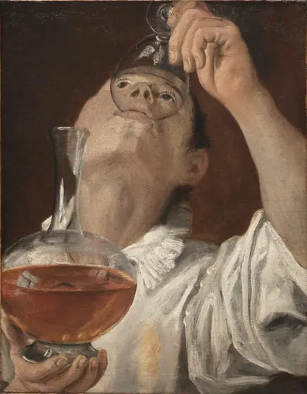 Boy Drinking, Annibale Carracci, 1582–83, oil on canvas