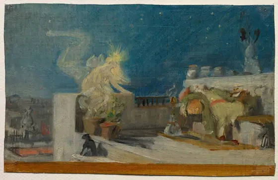 Sketch for "The Oriental Dream", Jean Lecomte du Nouÿ, before 1904, oil on fabric