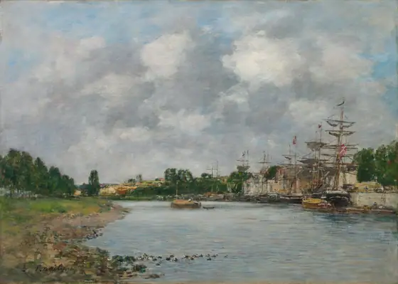 View of the Port of Saint-Valéry-sur-Somme, Eugène Boudin, 1891, oil on canvas
