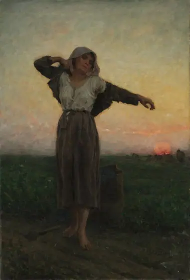 The Tired Gleaner, Jules Breton, 1880, oil on fabric