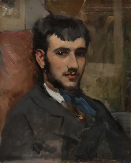 Portrait of Renoir, Frédéric Bazille, 1867, oil on canvas