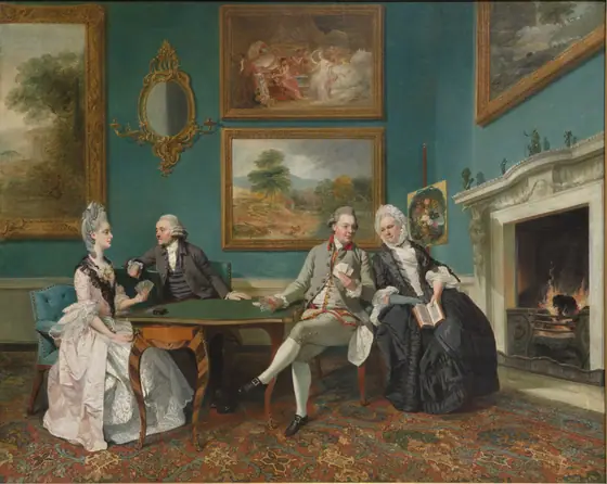 The Dutton Family in the Drawing Room of Sherborne Park, Gloucestershire, Johann Zoffany, c. 1772, oil on canvas