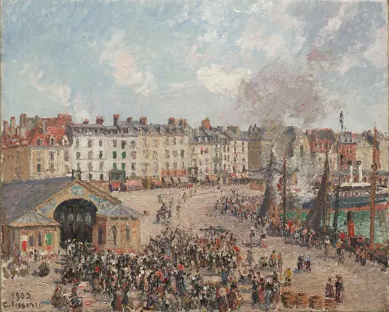 Fishmarket, Camille Pissarro, 1902, oil on canvas
