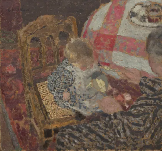 Luncheon (Annette and Her Grandmother), Édouard Vuillard, 1899, oil on board