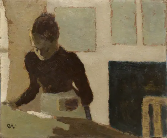 Woman Ironing, Édouard Vuillard, 1892, oil on board