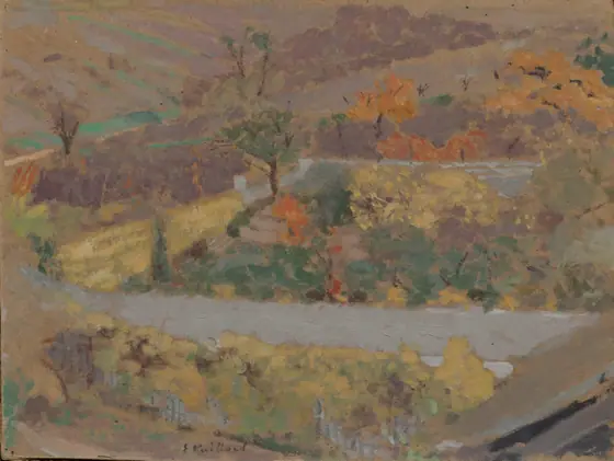 Orchard, Édouard Vuillard, 1897, oil on board