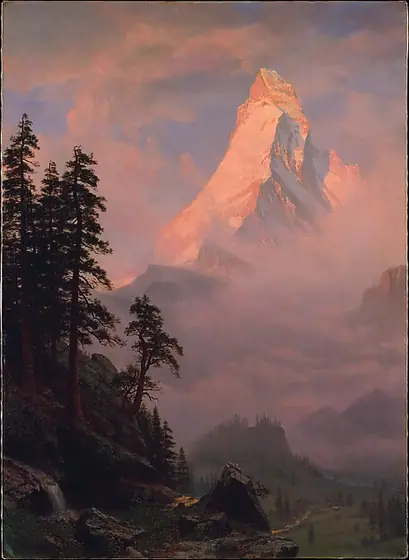 Sunrise on the Matterhorn, Albert Bierstadt, after 1875, oil on canvas