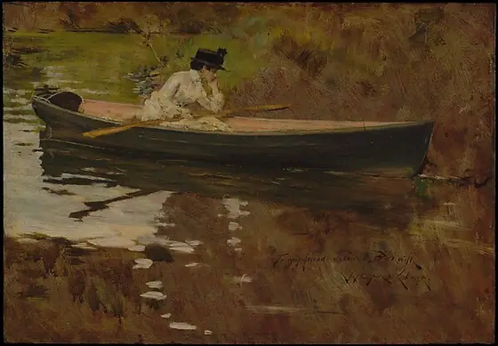 Alice Gerson in Prospect Park, William Merritt Chase, 1886, oil on panel