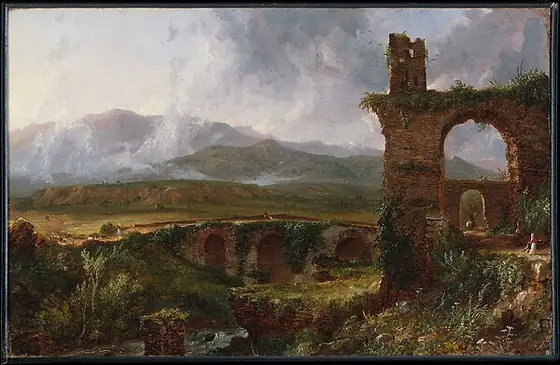 A View near Tivoli (Morning), Thomas Cole, 1832, oil on canvas