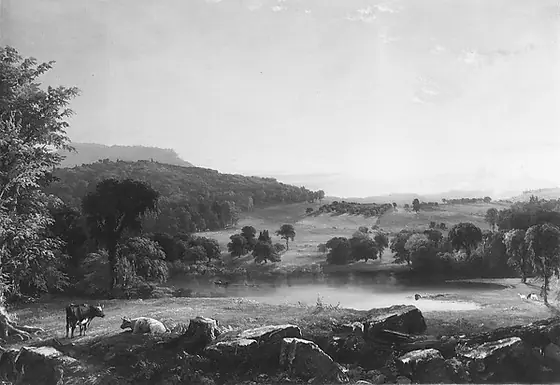 View near Sherburne, Chenango County, New York, Jasper Francis Cropsey, 1853, oil on canvas