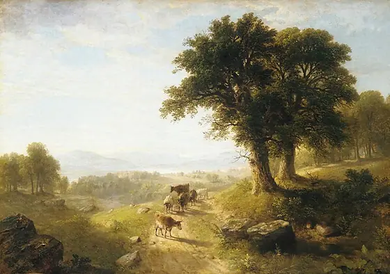 River Scene, Asher Brown Durand, 1854, oil on canvas