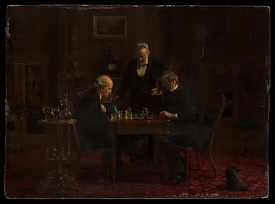 The Chess Players, Thomas Eakins, 1876, oil on wood