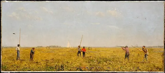 Pushing for Rail, Thomas Eakins, 1874, oil on canvas