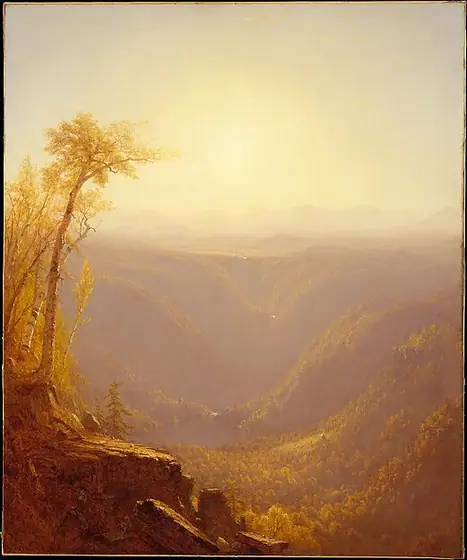 A Gorge in the Mountains (Kauterskill Clove), Sanford Robinson Gifford, 1862, oil on canvas