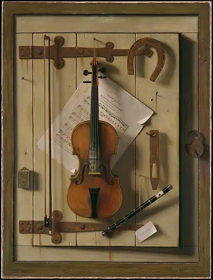 Still Life—Violin and Music, William Michael Harnett, 1888, oil on canvas