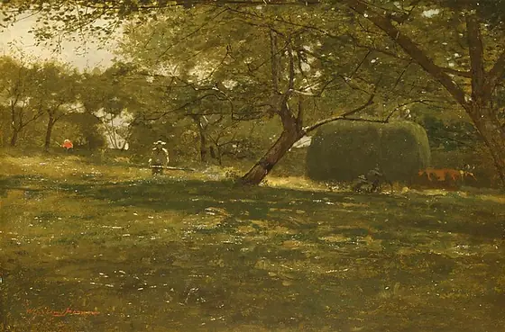 Harvest Scene, Winslow Homer, ca. 1873, oil on canvas