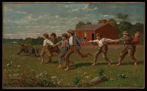 Snap the Whip, Winslow Homer, 1872, oil on canvas