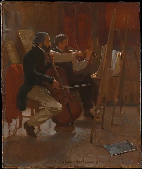 The Studio, Winslow Homer, 1867, oil on canvas