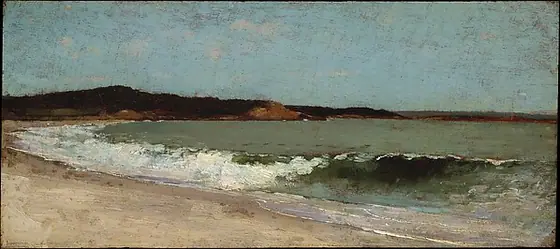 Study for Eagle Head, Manchester, Massachusetts, Winslow Homer, 1869 (?), oil on wood