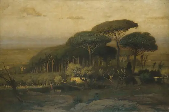 Pine Grove of the Barberini Villa, George Inness, 1876, oil on canvas