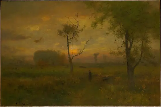Sunrise, George Inness, 1887, oil on canvas