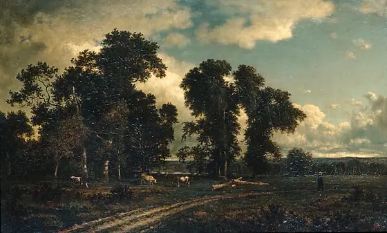On the Unadilla, New York, Eastman Johnson, 1884, oil on canvas