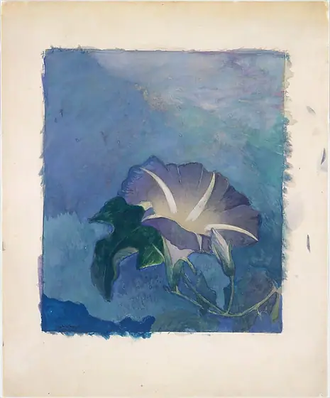 Nocturne, John La Farge, ca. 1885, watercolor, gouache, and charcoal on off-white wove paper adhered to wove paper