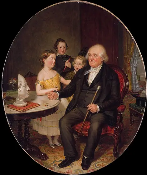 Great-Grand-Father's Tale of the Revolution—A Portrait of Reverend Zachariah Greene, William Sidney Mount, 1852, oil on canvas