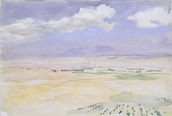 From Ávila, John Singer Sargent, ca. 1903, watercolor and gouache on white wove paper