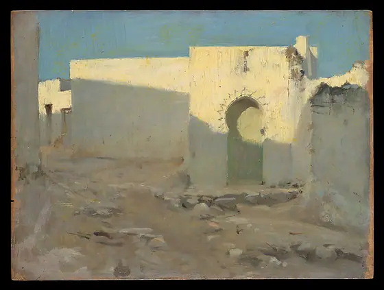 Moorish Buildings in Sunlight, John Singer Sargent, 1879–80, oil on wood