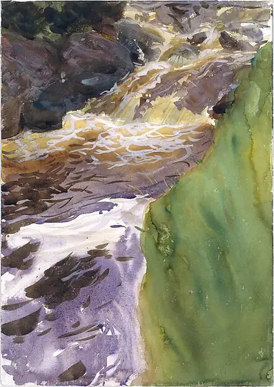 Rushing Water, John Singer Sargent, ca. 1901–7, watercolor, gouache, and graphite on white wove paper