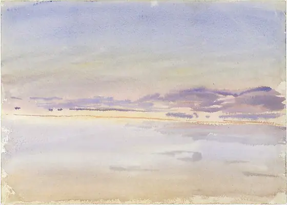 Sunset at Sea, John Singer Sargent, 1905–6 (?) or 1905–?6, watercolor and gouache on white wove paper