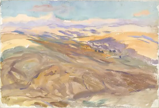 Sunset, John Singer Sargent, 1905–6, watercolor, gouache, and graphite on white wove paper