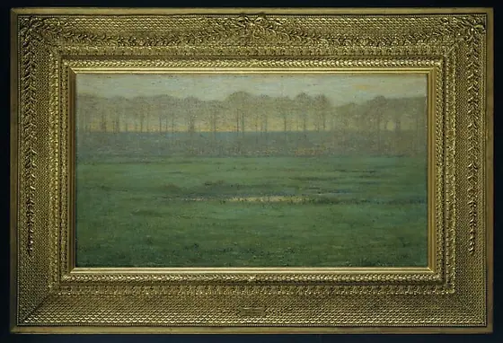 Dawn—Early Spring, Dwight William Tryon, 1894, oil on wood