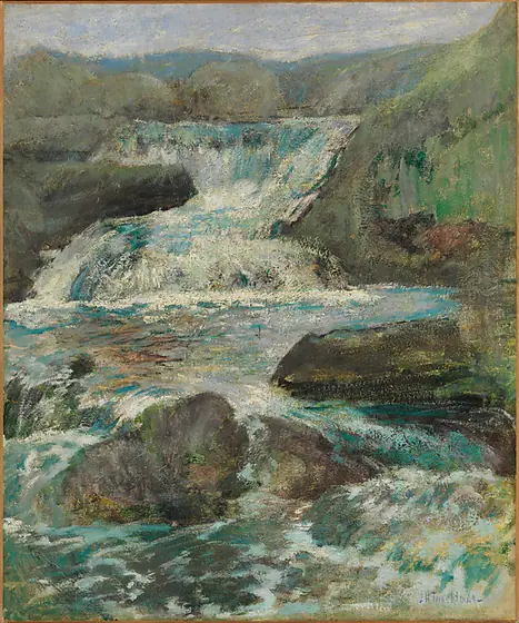 Horseneck Falls, John Henry Twachtman, ca. 1889–1900, oil on canvas