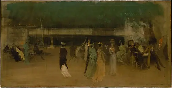 Cremorne Gardens, No. 2, James McNeill Whistler, ca. 1870–80, oil on canvas