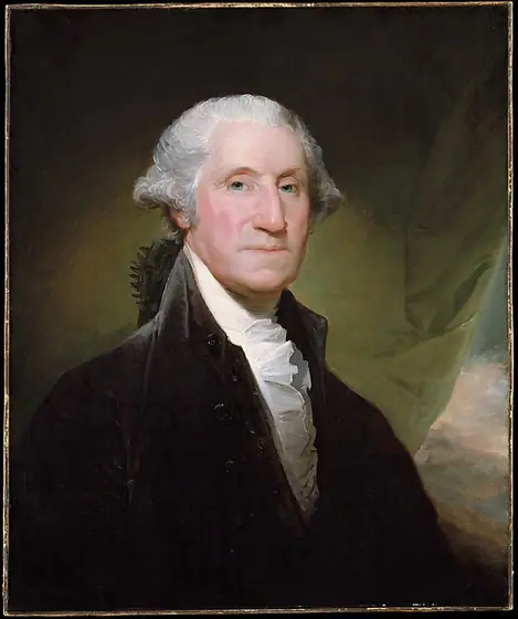 George Washington, Gilbert Stuart, begun 1795, oil on canvas