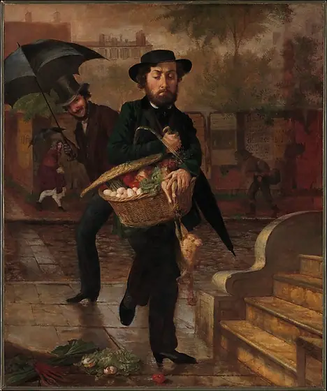 Young Husband: First Marketing, Lilly Martin Spencer, 1854, oil on canvas