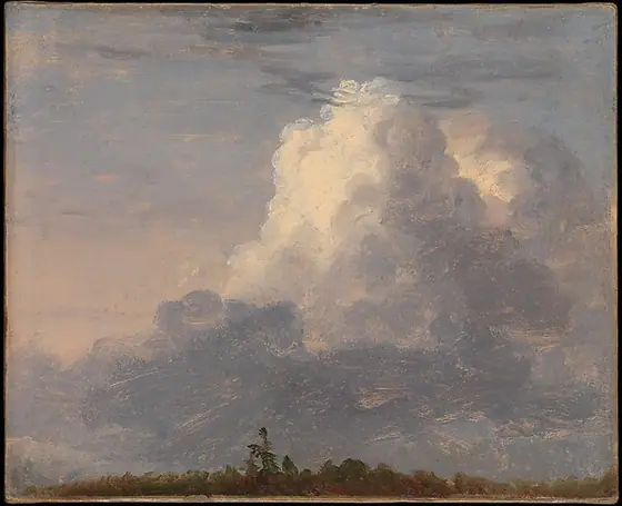 Clouds, Thomas Cole, ca. 1838, oil on paper laid down on canvas