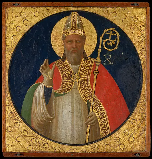 Saint Alexander, Fra Angelico, ca. 1425, tempera on wood, gold ground