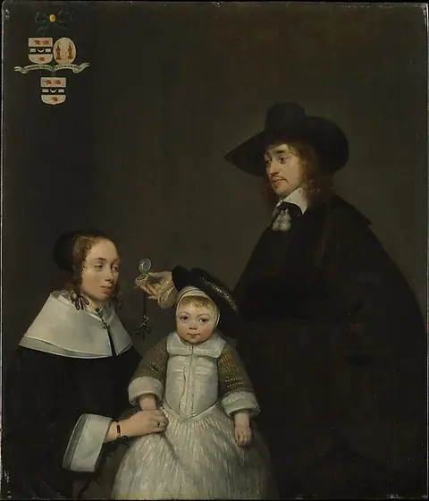 The Van Moerkerken Family, Gerard ter Borch, ca. 1653–54, oil on wood